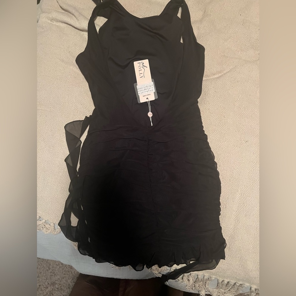 Oh Polly Black Mini Dress